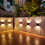 Wireless LED Solar Wall Lights - Outdoor Garden Lighting for Pathways & Patios, Energy-Efficient & Weather-Resistant