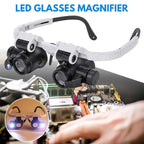 LED Magnifying Glasses with 8x, 15x, and 23x Magnification for Detailed Viewing and Precision Work