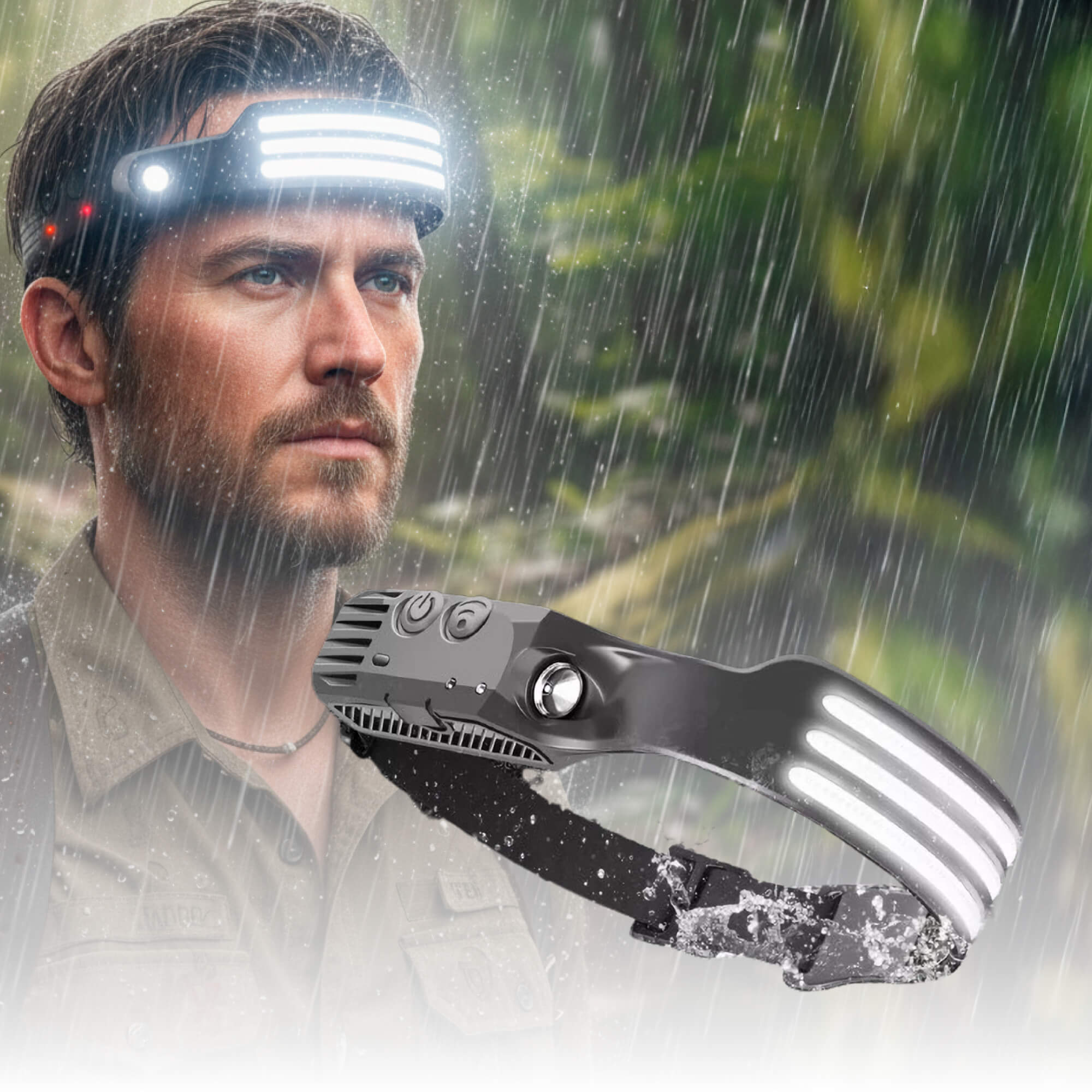 LED Headlamp X3 – Waterproof & Rechargeable Head Torch for Running, Hiking & Outdoor Adventures