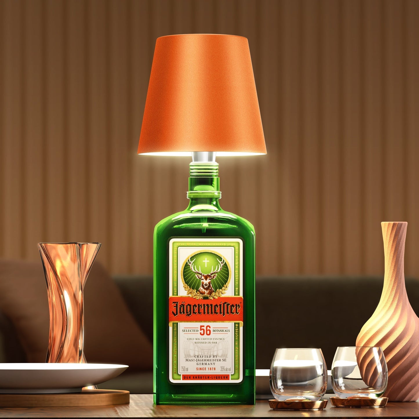 Wireless Bottle Lamp Kit | Universal Fit. Rechargeable & Waterproof for Indoor and Outdoor Decor