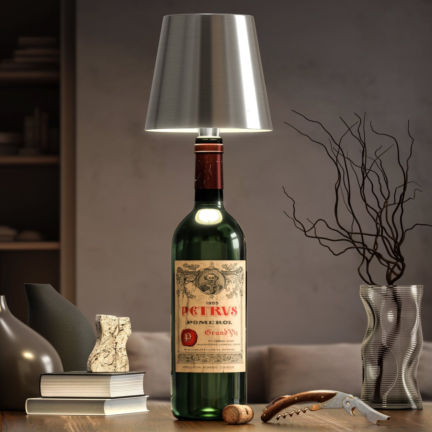 Wireless Bottle Lamp Kit | Universal Fit. Rechargeable & Waterproof for Indoor and Outdoor Decor