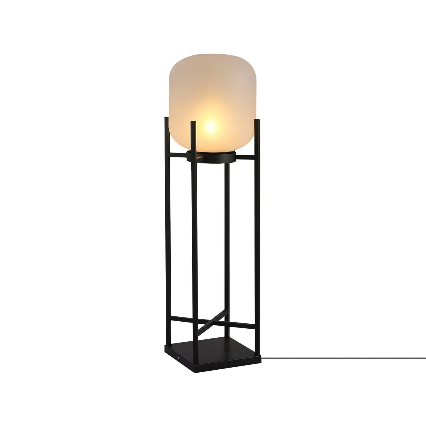Solar Floor Lamp Lantern - Waterproof LED Outdoor Lighting for Patios, Gardens, and Backyards