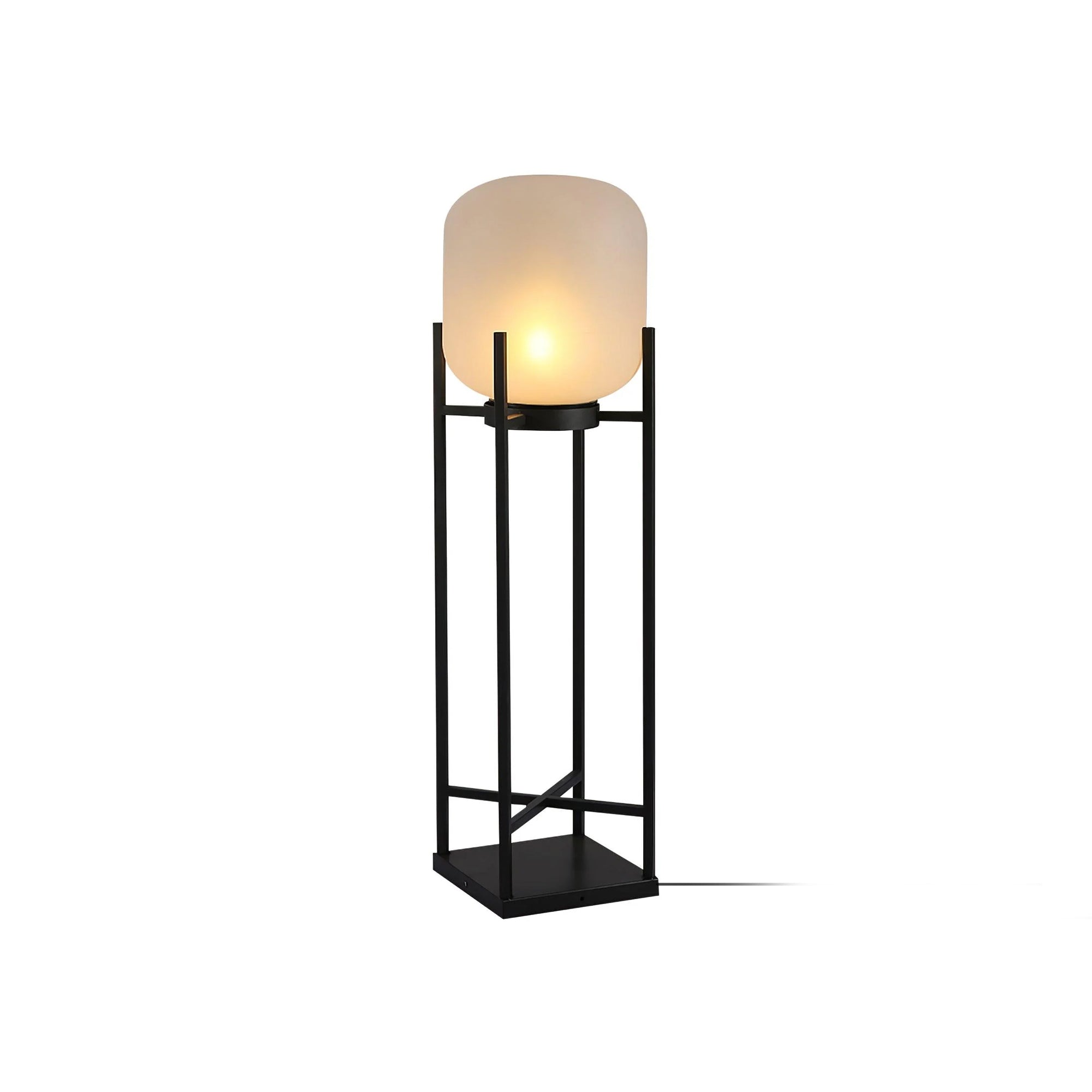 Solar Floor Lamp Lantern - Waterproof LED Outdoor Lighting for Patios, Gardens, and Backyards