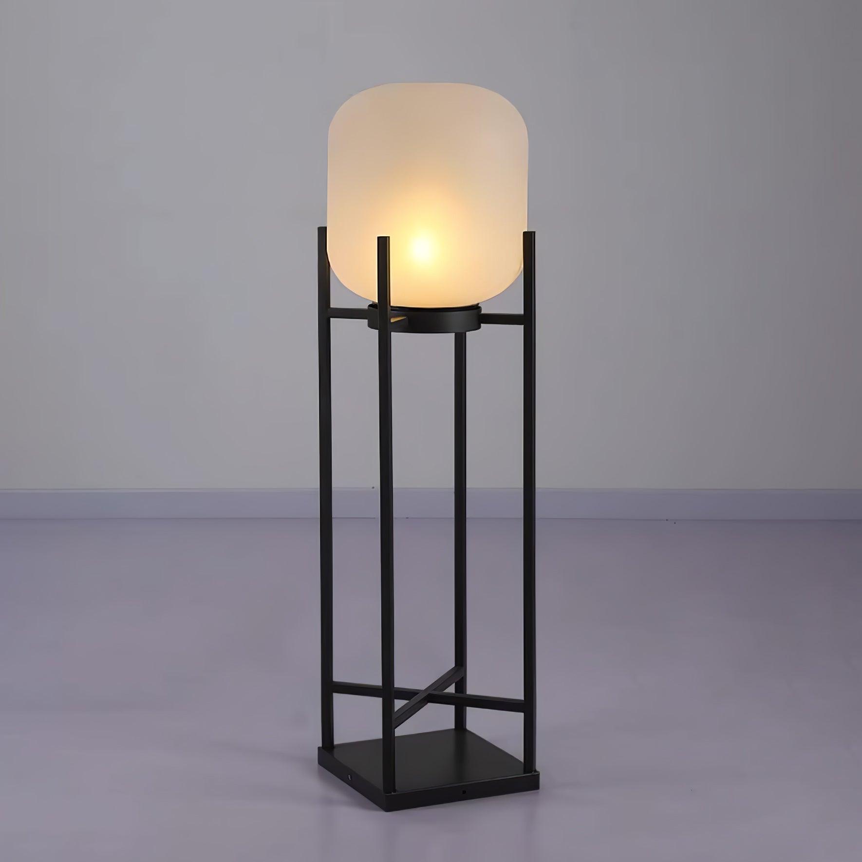Solar Floor Lamp Lantern - Waterproof LED Outdoor Lighting for Patios, Gardens, and Backyards