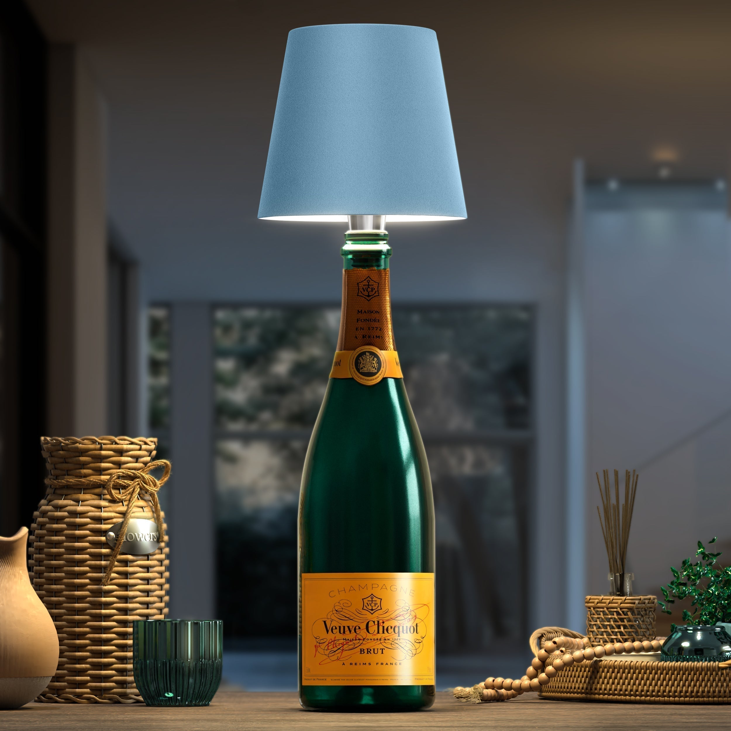 LED Bottle Lamp | Eco-Friendly, Dimmable & Portable Lighting for Home Decor