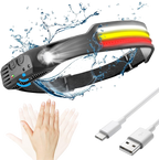 LED Headlamp 230º with Adjustable Brightness and Lightweight Design for Camping, Hiking, and Outdoor Activities