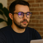 Blue Light Glasses - Anti-Blue-Light Screen Glasses to Reduce Eye Strain & Improve Sleep