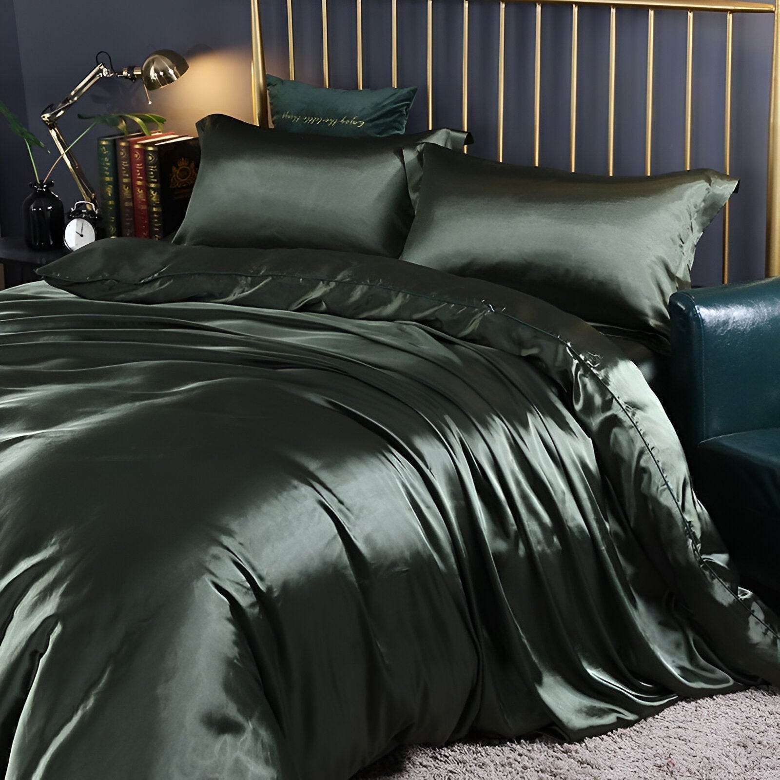 Silk Bedding Set – Silky Bed Sheets for Double & King Size / Silk Bedclothes