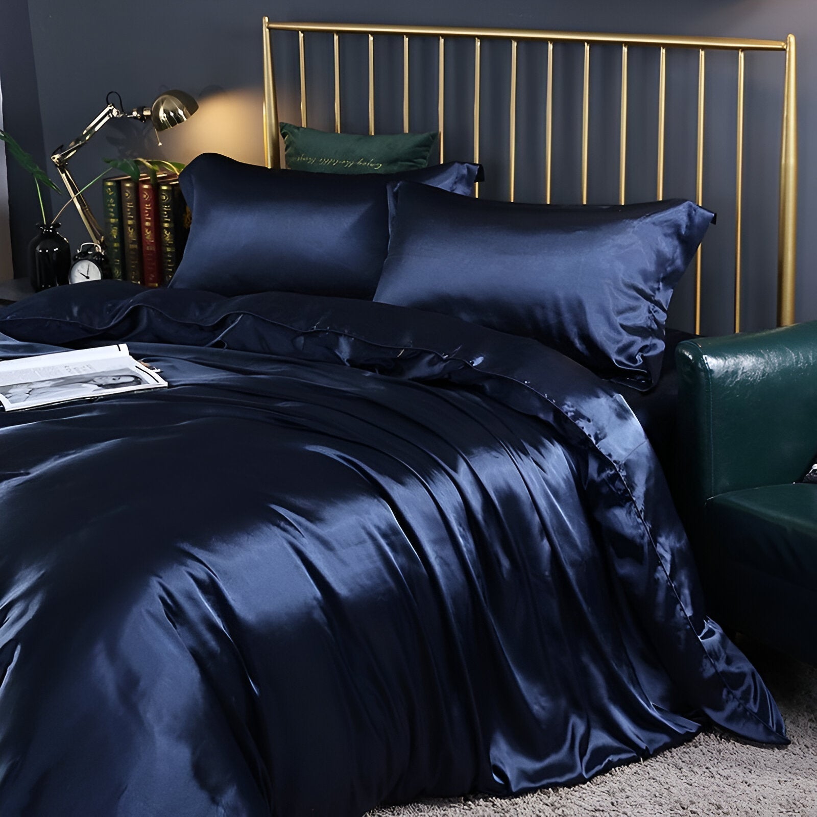 Silk Bedding Set – Silky Bed Sheets for Double & King Size / Silk Bedclothes