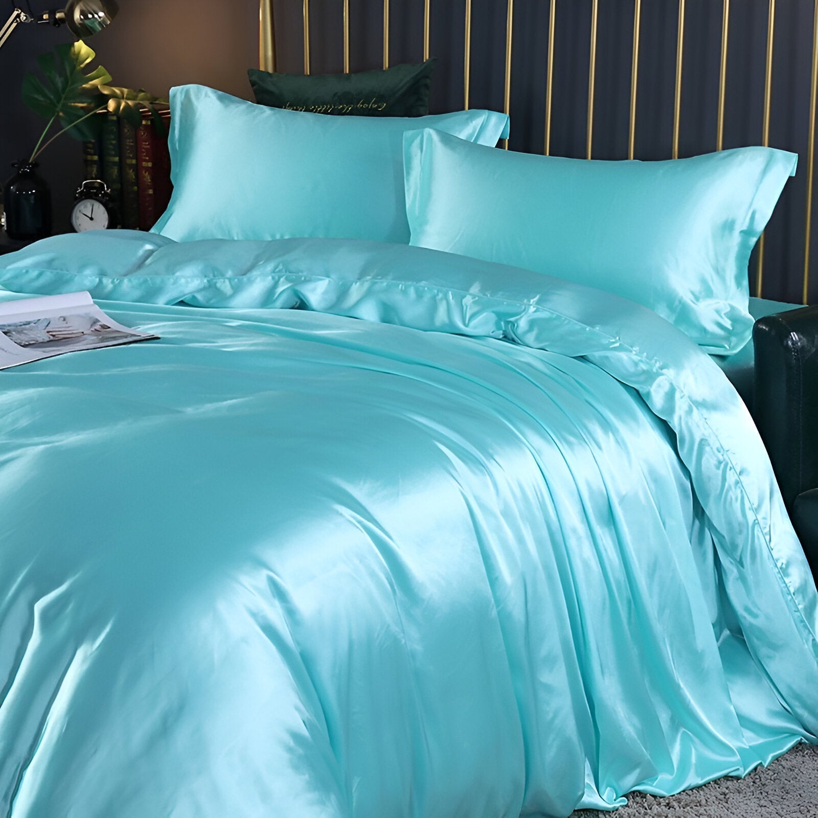 Silk Bedding Set – Silky Bed Sheets for Double & King Size / Silk Bedclothes