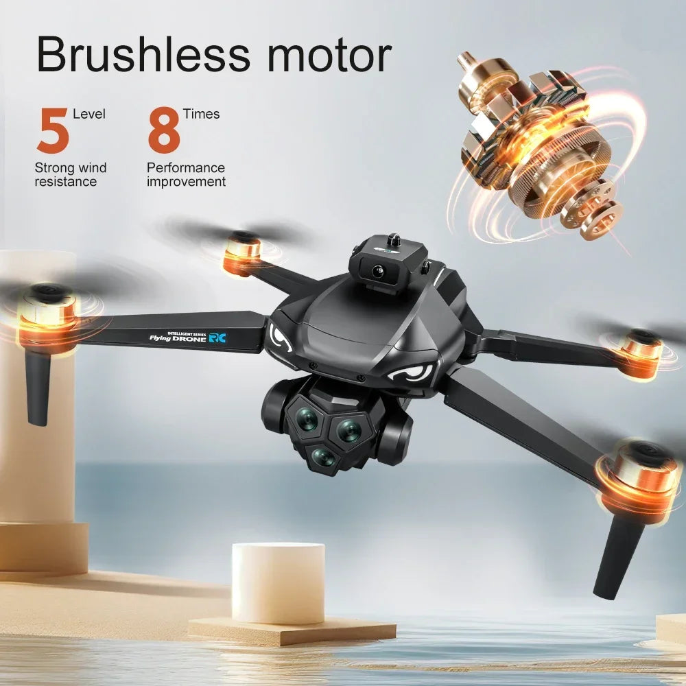 Professional Aerial Drone - Triple 6K HD Camera - Obstacle Avoidance, Optical Flow, Screen Remote, LED Lights, Foldable