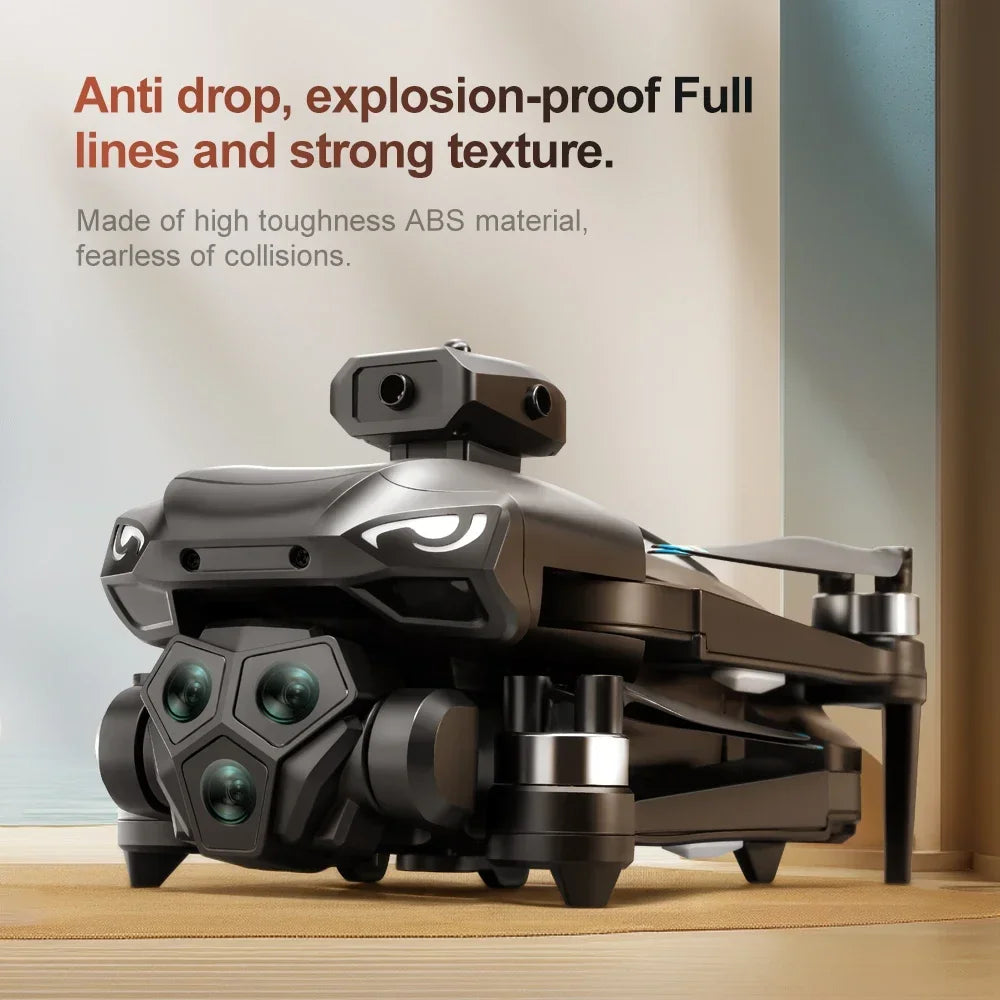 Professional Aerial Drone - Triple 6K HD Camera - Obstacle Avoidance, Optical Flow, Screen Remote, LED Lights, Foldable