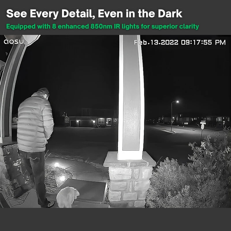 Wireless Smart Video Doorbell | No Subscription Needed | High-Definition Camera Doorbell