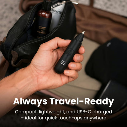 Onyx Edge - Best Nose Hair Cutters for Men | USB-C Rechargeable, Painless & Quiet with a Waterproof Head for Travel & Daily Grooming