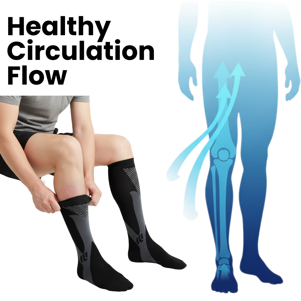 Wide Calf Compression Socks for Men & Women | Plus Size, XXL, XXXL | 20-30mmHg Support for Large Calves