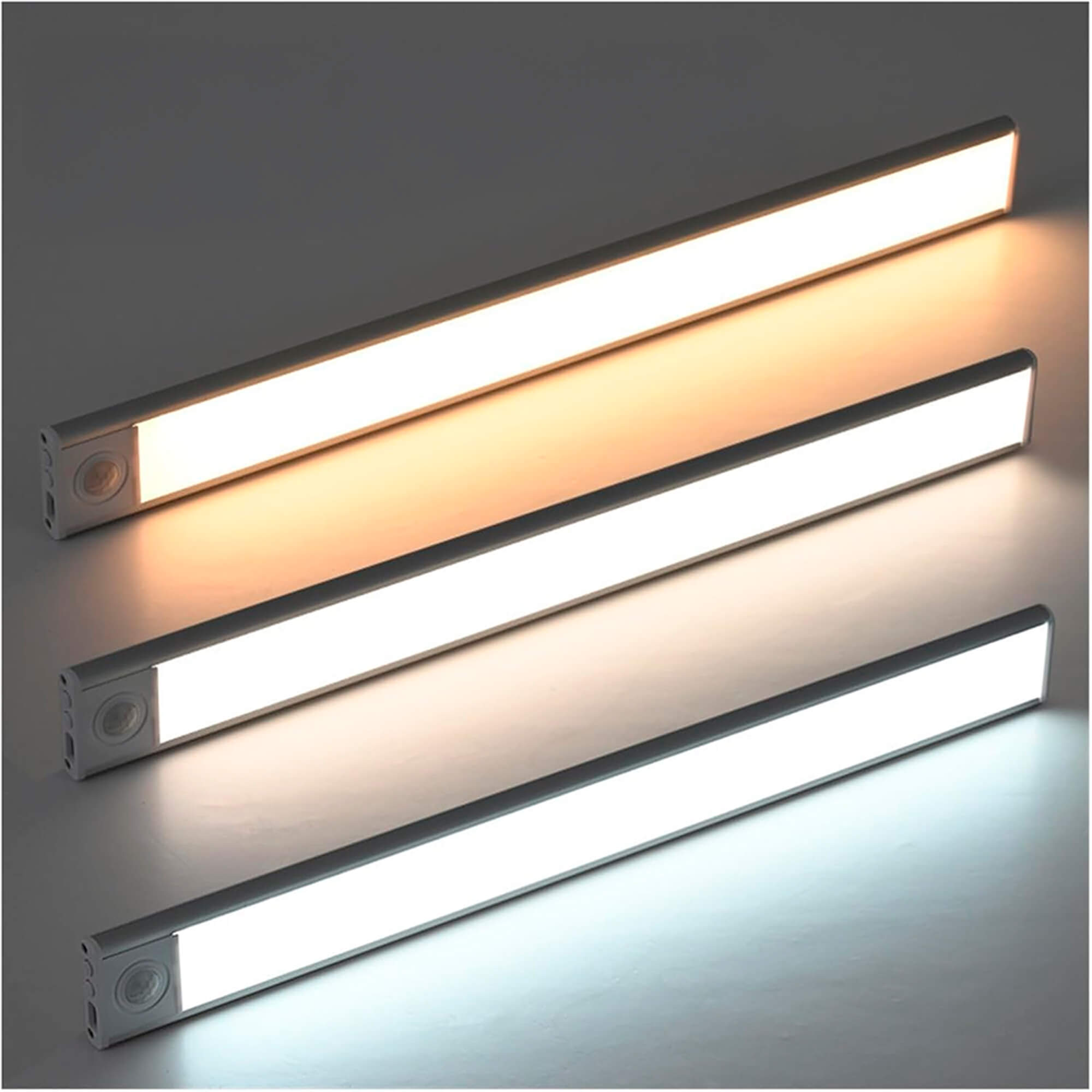 Magnetic Motion Sensor Light | Modern Silver Design, USB Rechargeable & Easy-to-Mount for Home Safety and Ambiance