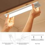 Magnetic Motion Sensor Light | Modern Silver Design, USB Rechargeable & Easy-to-Mount for Home Safety and Ambiance