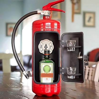Handcrafted Fire Extinguisher Mini Bar | Unique Industrial Design & Perfect for Home Bars or Quirky Gifts