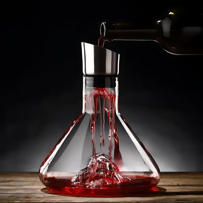 Premium Wine Decanter | Lead-Free Crystal with Quick Aeration & Filtration for Enhanced Flavor Experience