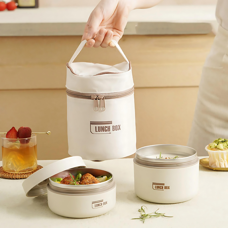 Durable Stainless Steel Lunch Box Set | Leak-Proof, Insulated & Perfect for Professionals, Students, and Family Outings