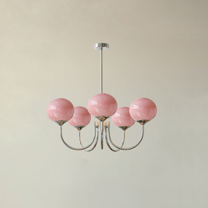 LED Marshmallow Chandelier Light Fixture - Modern White Pendant Lighting for Dining Room & Living Room Decor