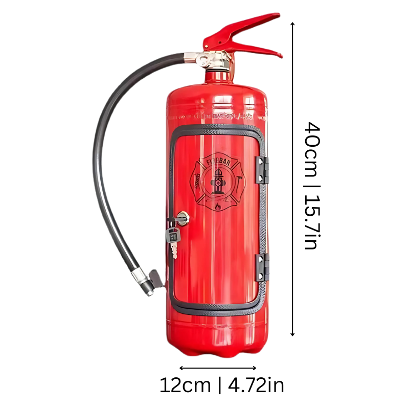 Handcrafted Fire Extinguisher Mini Bar | Unique Industrial Design & Perfect for Home Bars or Quirky Gifts