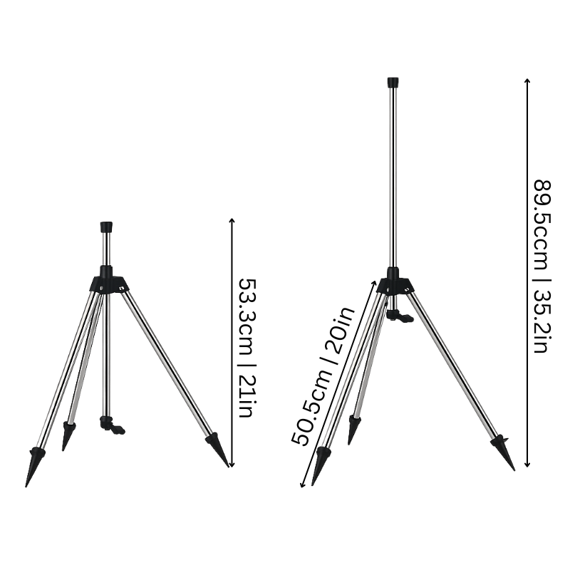 High-Pressure Rotating Tripod Sprinkler | 360° Coverage, Adjustable Height & Quick Setup for Garden Care and Summer Fun