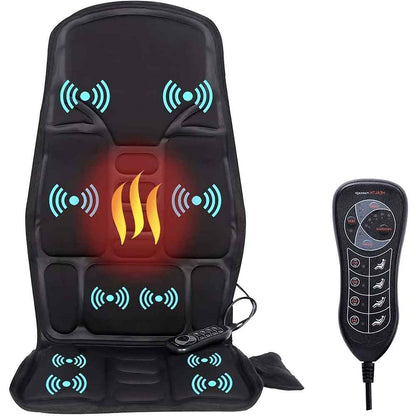 Massage Chair Pad with Heat | 8 Massage Modes, Deep Tissue Relief & Portable for Home and Car Use