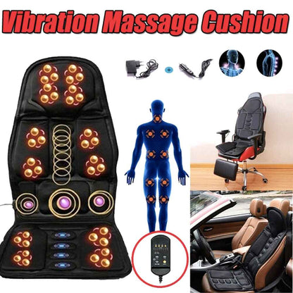 Massage Chair Pad with Heat | 8 Massage Modes, Deep Tissue Relief & Portable for Home and Car Use