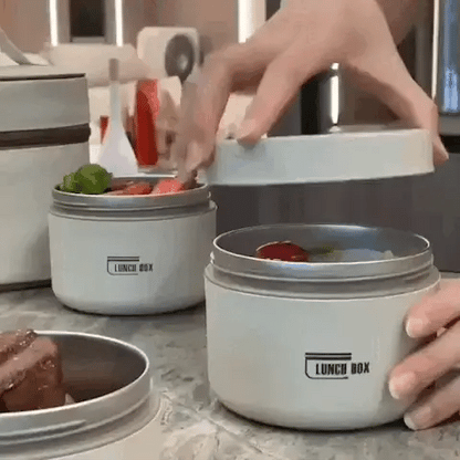 Durable Stainless Steel Lunch Box Set | Leak-Proof, Insulated & Perfect for Professionals, Students, and Family Outings