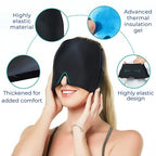 Cold Cap for Migraines – Gel Hood Headache Relief Mask with Light-Blocking Pressure Therapy