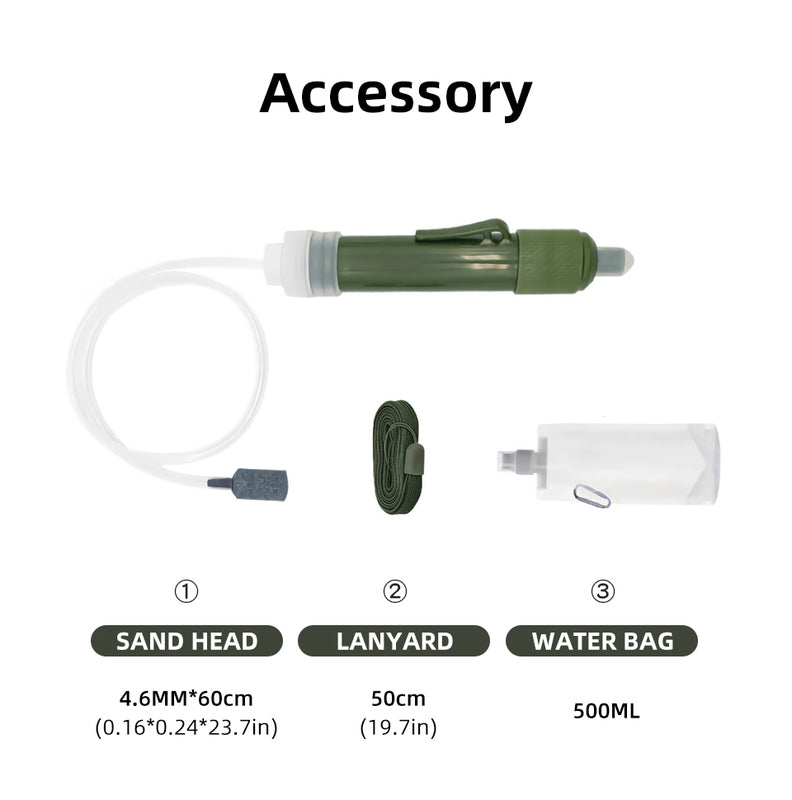 Mini Water Filter Straw for Survival Camping