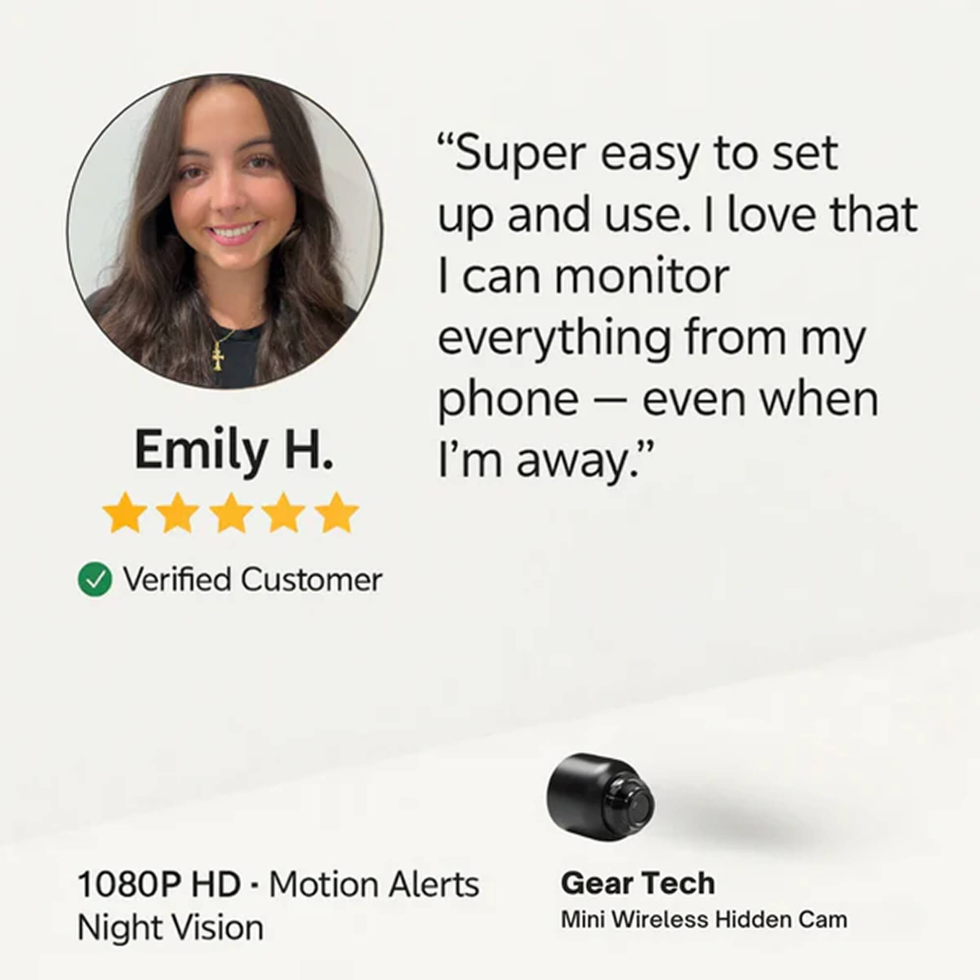 Mini Wireless Hidden Camera and Audio - Tiny Surveillance Mini Spy Cameras Wireless Nanny Monitoring