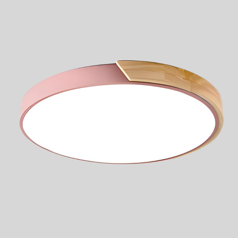Scandinavian Circular LED Ceiling Light | Soft Illumination, Minimalist Design & Ideal for Bedrooms and Work Areas