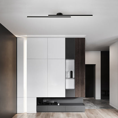 Modern Aluminium Semi Flush Mount LED Ceiling Light | Minimalist Design for Living Room. Bedroom & Hallway