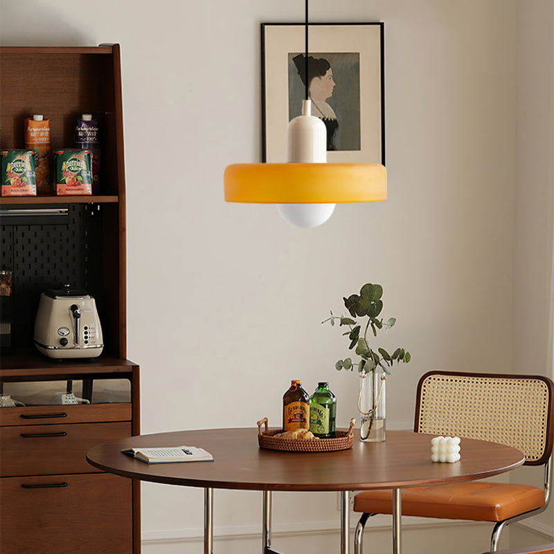 Colored Glass Bauhaus Pendant Light Fixture for Modern Home Decor & Dining Spaces