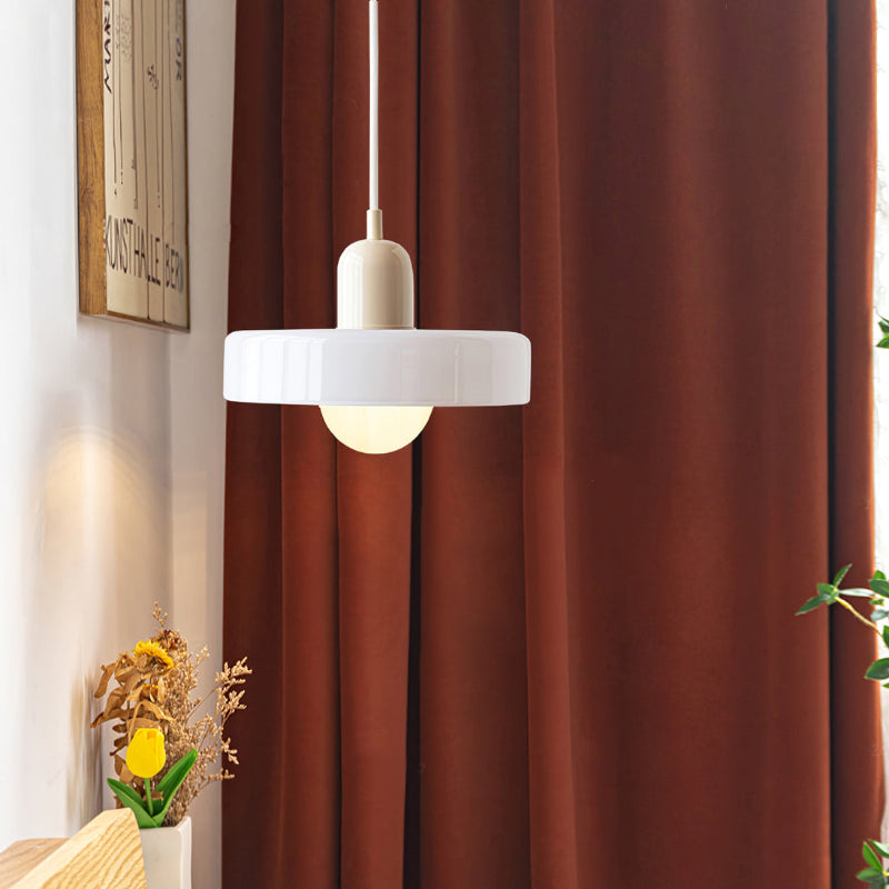 Colored Glass Bauhaus Pendant Light Fixture for Modern Home Decor & Dining Spaces