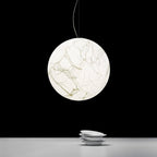Moon Silk Pendant Lamp - Modern Hanging Light Fixture for Living Room & Dining Room Decor