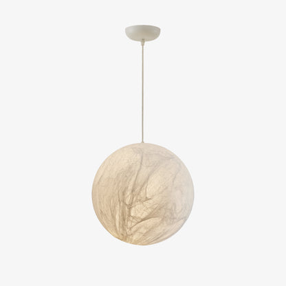 Moon Silk Pendant Lamp - Modern Hanging Light Fixture for Living Room & Dining Room Decor