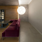 Moon Silk Pendant Lamp - Modern Hanging Light Fixture for Living Room & Dining Room Decor