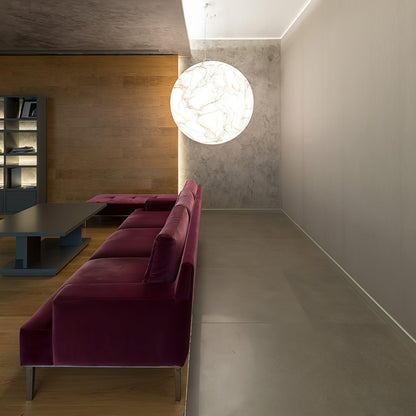 Moon Silk Pendant Lamp - Modern Hanging Light Fixture for Living Room & Dining Room Decor