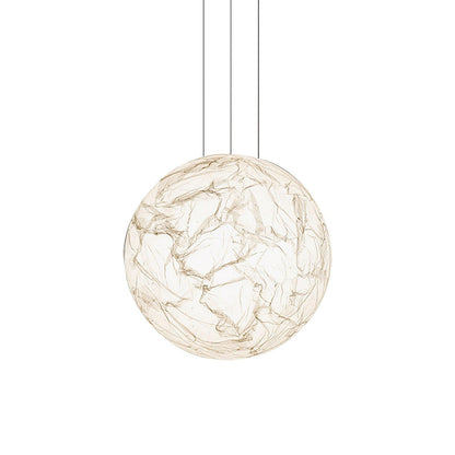 Moon Silk Pendant Lamp - Modern Hanging Light Fixture for Living Room & Dining Room Decor