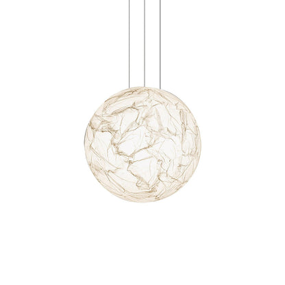 Moon Silk Pendant Lamp - Modern Hanging Light Fixture for Living Room & Dining Room Decor