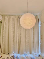 Moon Silk Pendant Lamp - Modern Hanging Light Fixture for Living Room & Dining Room Decor