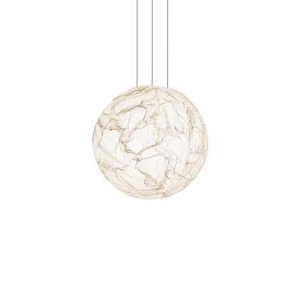 Moon Silk Pendant Lamp - Modern Hanging Light Fixture for Living Room & Dining Room Decor