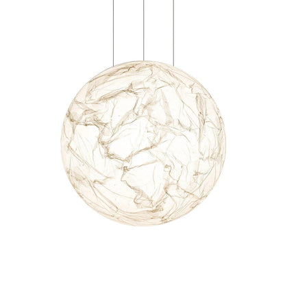 Moon Silk Pendant Lamp - Modern Hanging Light Fixture for Living Room & Dining Room Decor