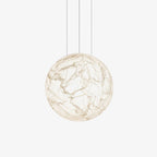 Moon Silk Pendant Lamp - Modern Hanging Light Fixture for Living Room & Dining Room Decor