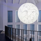 Moon Silk Pendant Lamp - Modern Hanging Light Fixture for Living Room & Dining Room Decor