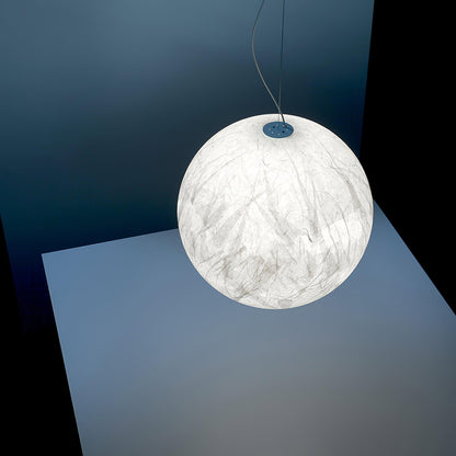 Moon Silk Pendant Lamp - Modern Hanging Light Fixture for Living Room & Dining Room Decor