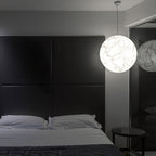Moon Silk Pendant Lamp - Modern Hanging Light Fixture for Living Room & Dining Room Decor